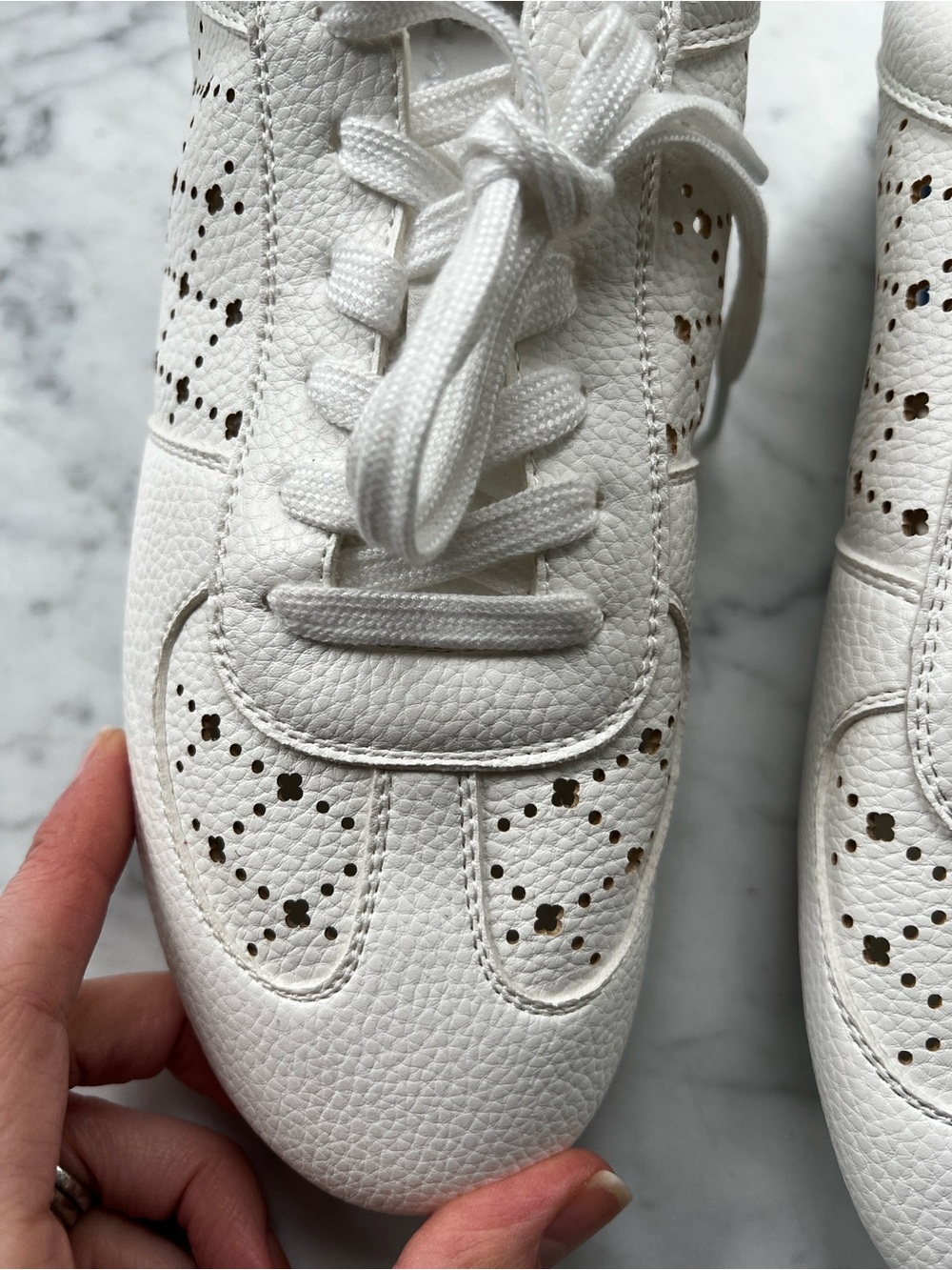 Splendid White Women's Perforated Julian Sneakers NWOB - Picture 3 of 10